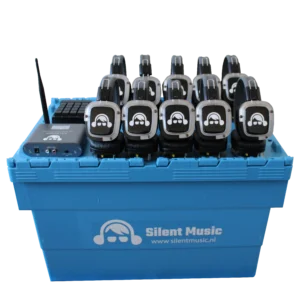 silent disco pakket voor 20 personen