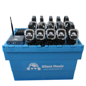 silent disco pakket voor 10 personen